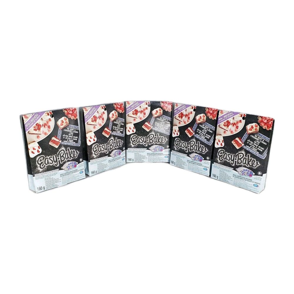 (Quantity Of 5) Easy-Bake Oven Refill Red Velvet & Strawberry Cake Mix Kit 160g